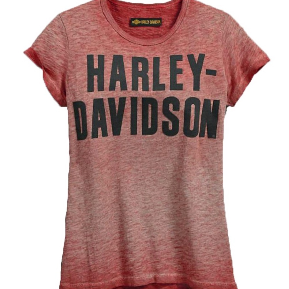 Harley Davidson Red Jersey Appliqué Tee